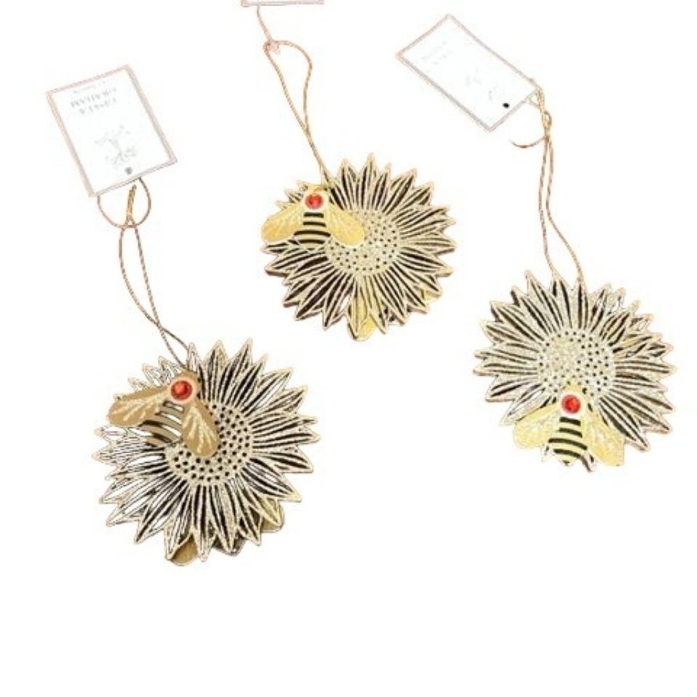 Gisela Graham‎ London  Bee & Sunflower Hanging Ornament